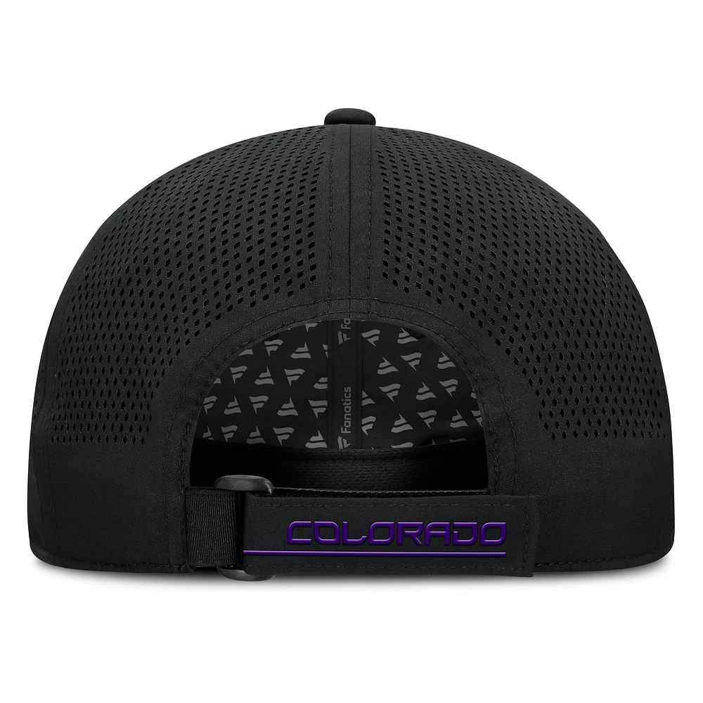 Men's Fanatics Black Colorado Rockies Level Up Driver Adjustable Hat