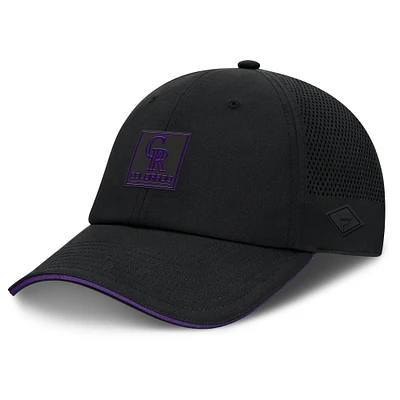 Men's Fanatics Black Colorado Rockies Level Up Driver Adjustable Hat