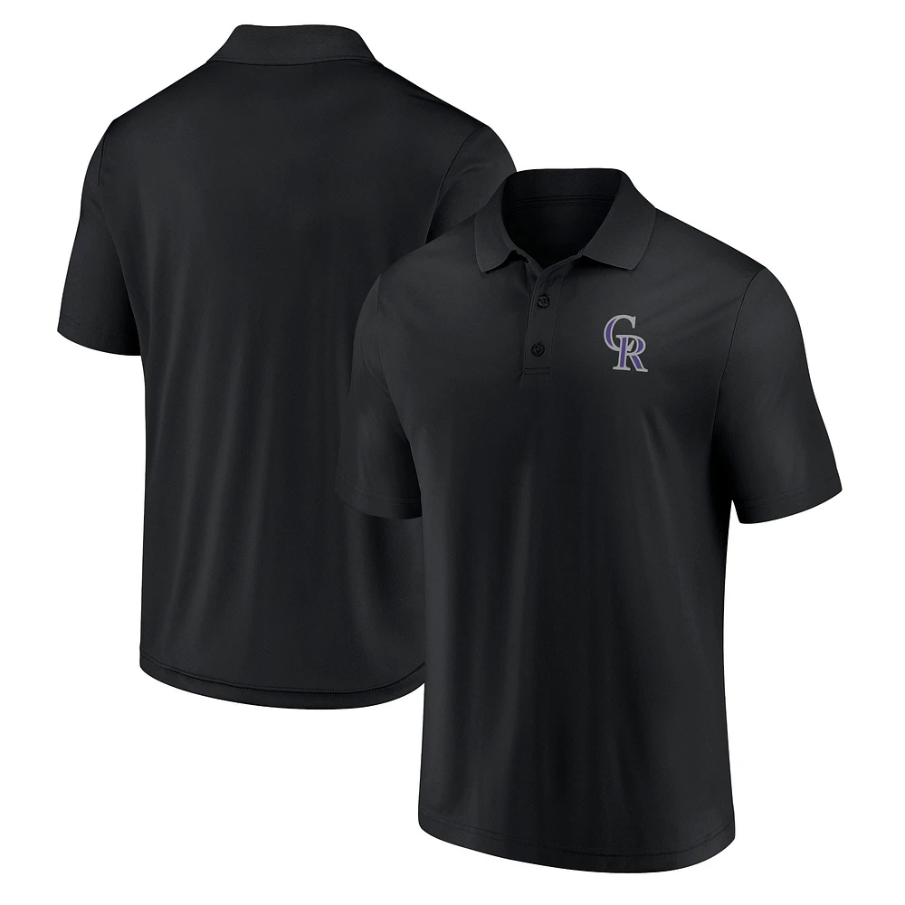 Men's Fanatics Black Colorado Rockies Winning Streak Polo