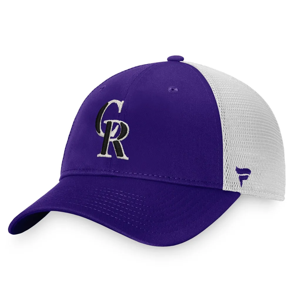 Men's Fanatics Branded Black/Purple Colorado Rockies Core Flex Hat