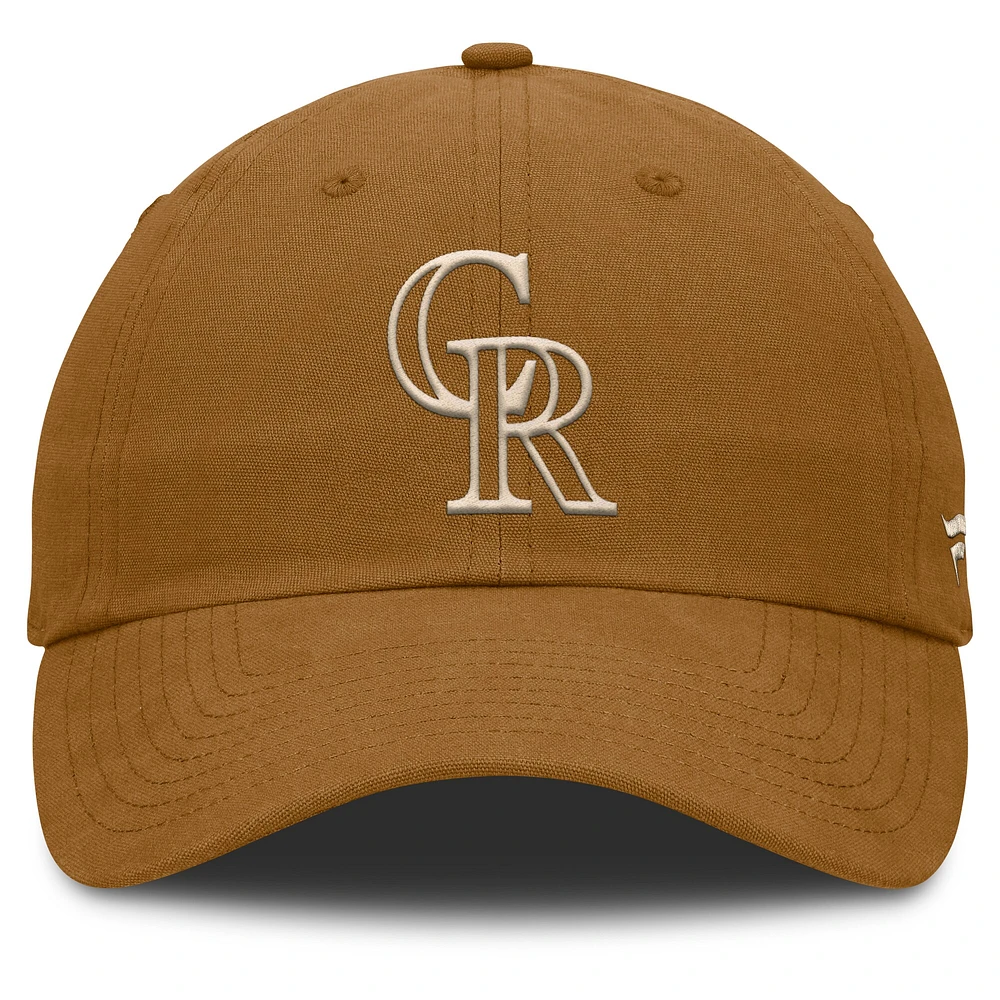 Casquette ajustable Fanatics Brown Colorado Rockies Act Natural Chopper pour hommes
