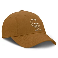 Casquette ajustable Fanatics Brown Colorado Rockies Act Natural Chopper pour hommes