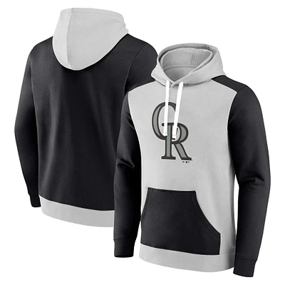 Men's Fanatics Gray/Black Colorado Rockies Arctic Pullover Hoodie