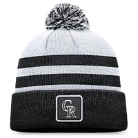 Men's Fanatics Gray Colorado Rockies Cuffed Knit Hat with Pom