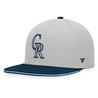 Men's Fanatics Gray Colorado Rockies Knuckleball Snapback Hat