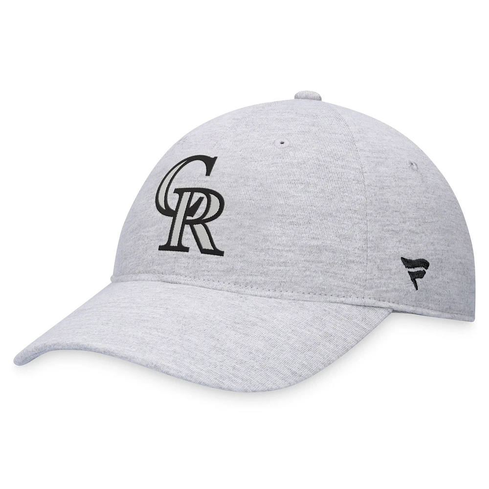 Men's Fanatics Gray Colorado Rockies Logo Adjustable Hat