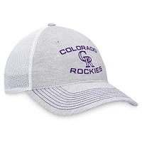 Casquette réglable gris Colorado Rockies Trucker Fanatics pour hommes