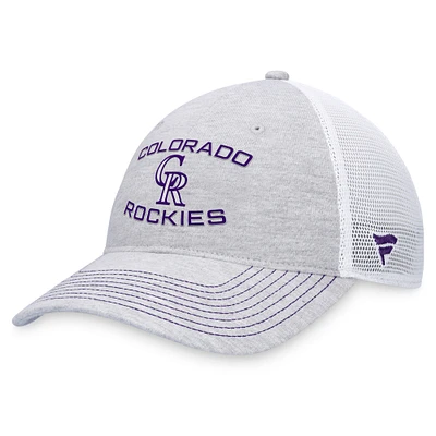 Men's Fanatics Gray Colorado Rockies Trucker Adjustable Hat