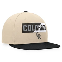 Men's Fanatics Khaki/Black Colorado Rockies Cycle Snapback Hat