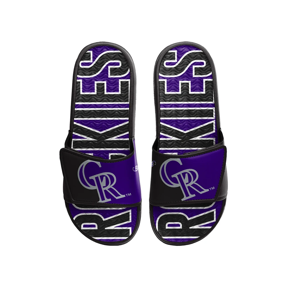 Sandales à enfiler en gel logo FOCO Colorado Rockies pour hommes