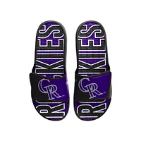 Men's FOCO Colorado Rockies Logo Gel Slide Sandals