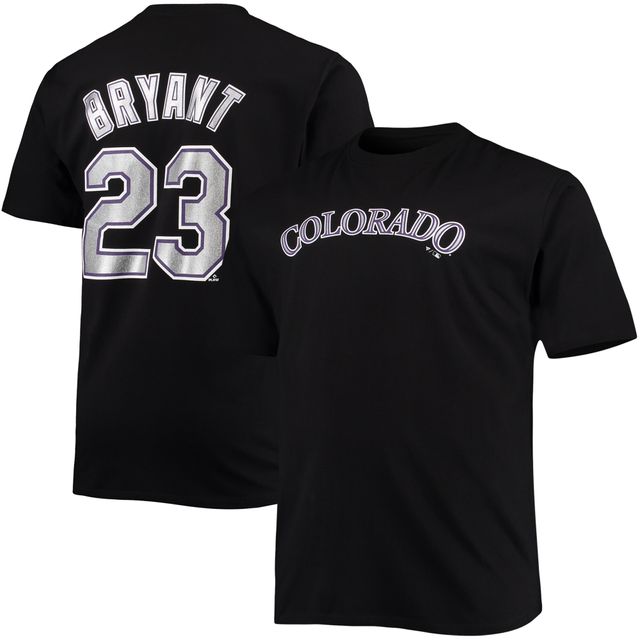 T-shirt avec nom et numéro Kris Bryant Colorado Rockies noir pour homme