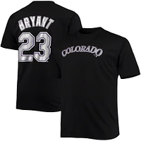 Men's Kris Bryant Black Colorado Rockies Big & Tall Name Number T-Shirt