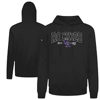 Men's Levelwear Black Colorado Rockies Accolade Podium Textbook Pullover Hoodie