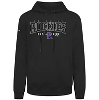 Men's Levelwear Black Colorado Rockies Accolade Podium Textbook Pullover Hoodie