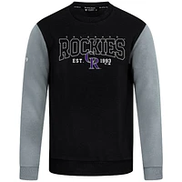 Men's Levelwear Black Colorado Rockies Accolade Ultimate Textbook Pullover Sweatshirt