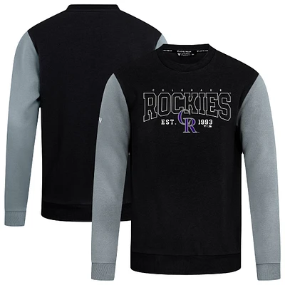 Men's Levelwear Black Colorado Rockies Accolade Ultimate Textbook Pullover Sweatshirt