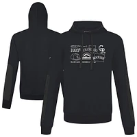Sweat à capuche noir pour homme Levelwear Colorado Rockies Cooperstown Collection Bombay Campaign