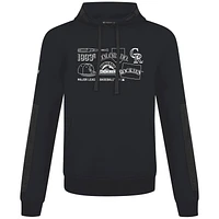 Sweat à capuche noir pour homme Levelwear Colorado Rockies Cooperstown Collection Bombay Campaign