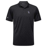 Men's Levelwear Black Colorado Rockies Detect Insignia 2.0 Polo
