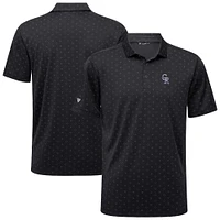 Men's Levelwear Black Colorado Rockies Detect Insignia 2.0 Polo