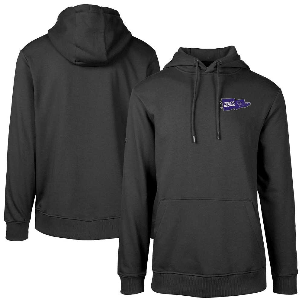 Men's Levelwear  Black Colorado Rockies Podium Rafters Pullover Hoodie