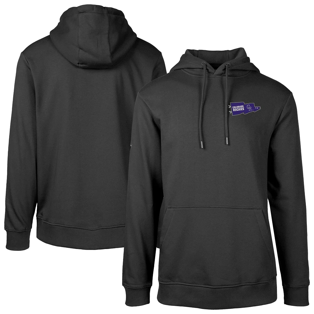 Men's Levelwear Black Colorado Rockies Podium Rafters Pullover Hoodie