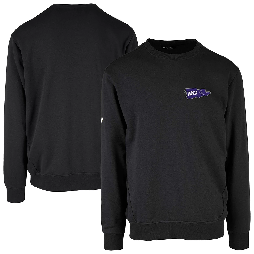 Men's Levelwear  Black Colorado Rockies Zane Rafters Pullover Sweatshirt