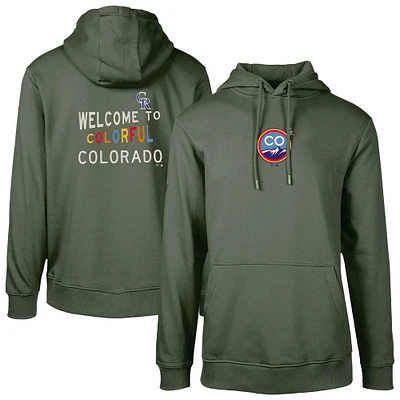 Men's Levelwear Green Colorado Rockies City Connect Podium Core 2.0 Pullover Hoodie