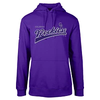Men's Levelwear Purple Colorado Rockies Podium Retro Team 2.0 Pullover Hoodie
