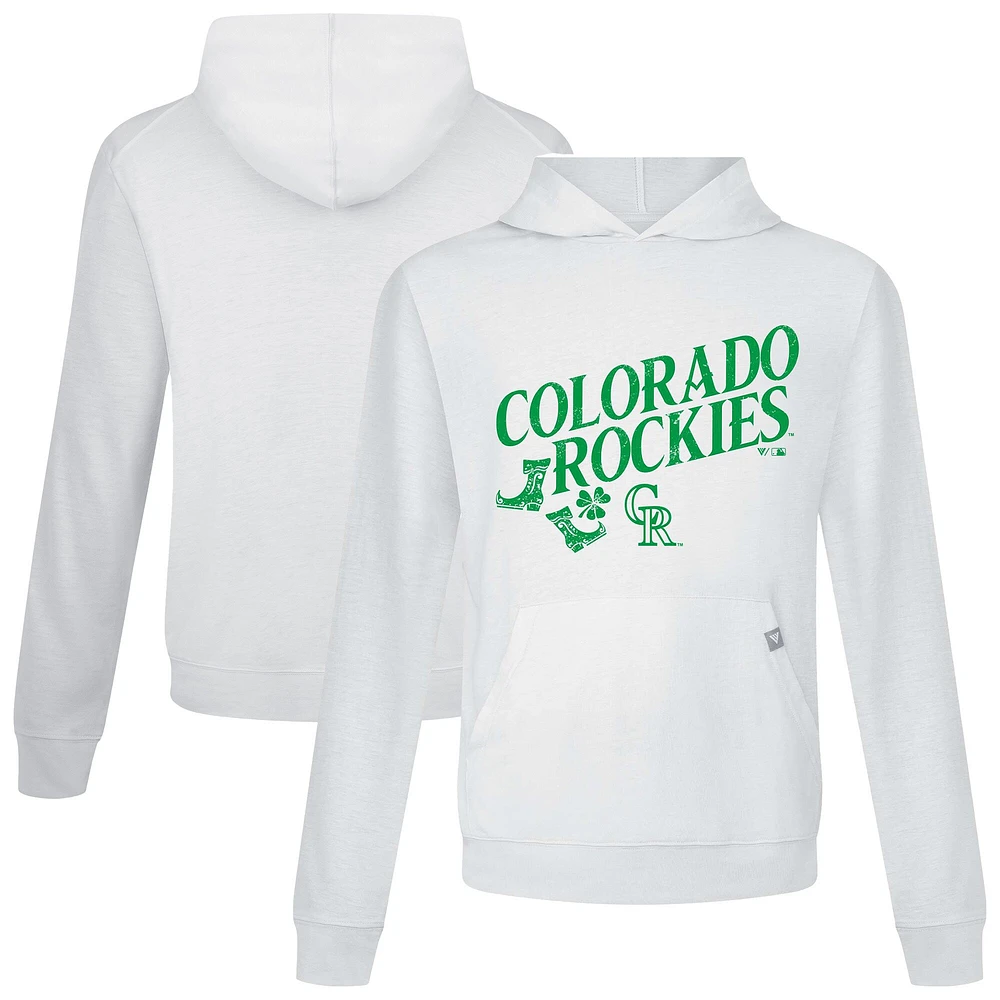 Sweat à capuche blanc pour homme Colorado Rockies St. Patrick's Day Relay Boots de Levelwear