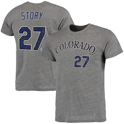 Christian Yelich Milwaukee Brewers Majestic Threads Name & Number Tri-Blend  T-Shirt - Navy