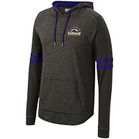 Sweat à capuche léger noir manches raglan avec logo des Rockies du Colorado pour homme de Mitchell & Ness