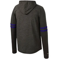 Sweat à capuche léger noir manches raglan avec logo des Rockies du Colorado pour homme de Mitchell & Ness