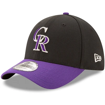 Men's New Era Black/Purple Colorado Rockies Alternate Team Classic 39THIRTY Flex Hat