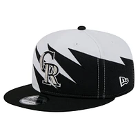 Men's New Era Black/White Colorado Rockies Jagged 9FIFTY Snapback Hat