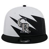 Men's New Era Black/White Colorado Rockies Jagged 9FIFTY Snapback Hat