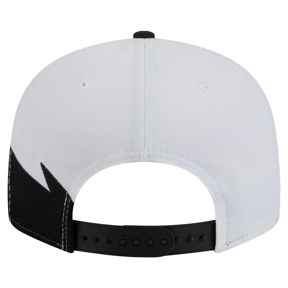 Men's New Era Black/White Colorado Rockies Jagged 9FIFTY Snapback Hat
