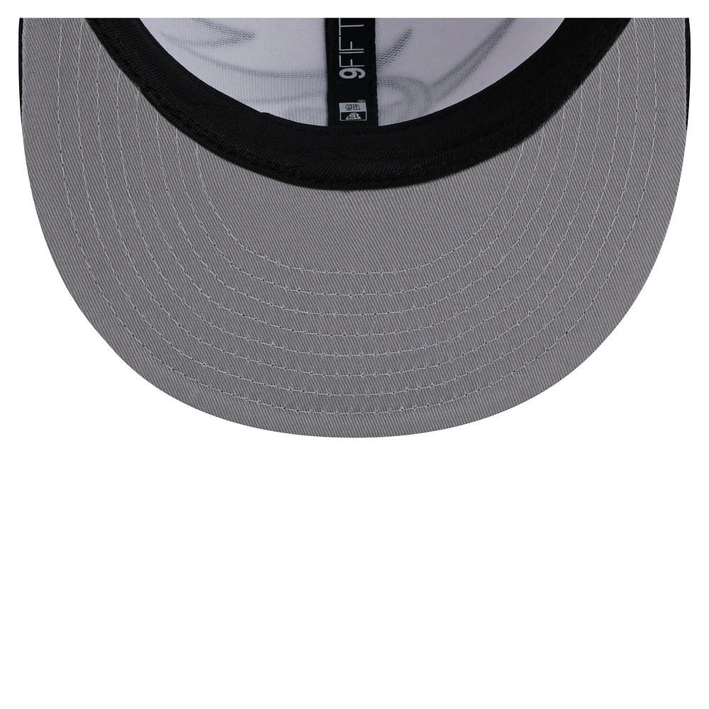Men's New Era Black/White Colorado Rockies Jagged 9FIFTY Snapback Hat