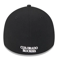 Casquette flexible 39THIRTY pour la fête des mères 2024 Colorado Rockies New Era noire hommes