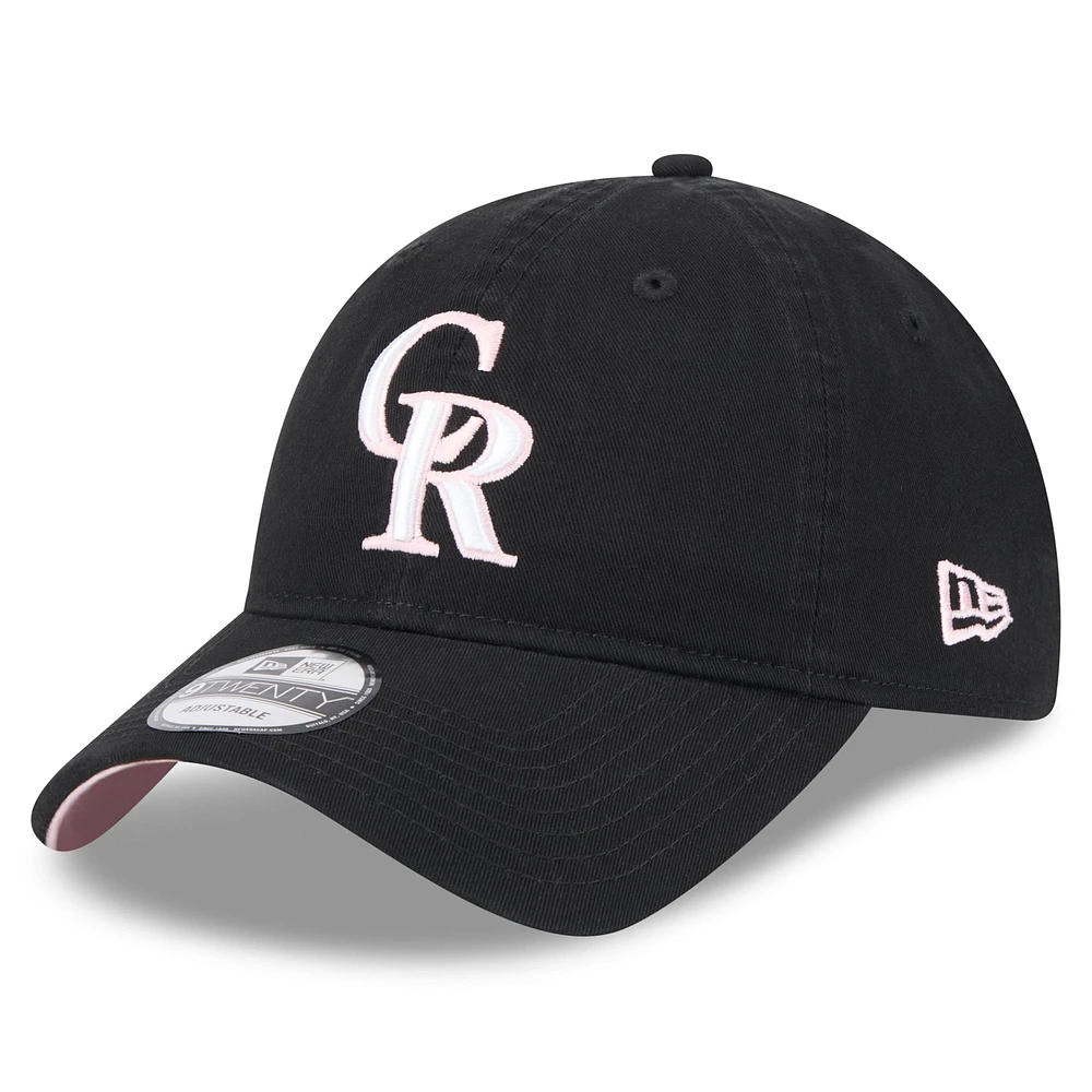 Men's New Era  Black Colorado Rockies 2024 Mother's Day 9TWENTY Adjustable Hat