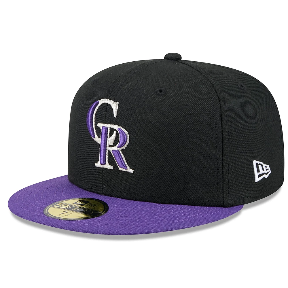 Men's New Era  Black Colorado Rockies 2025 Jackie Robinson Day 59FIFTY Fitted Hat