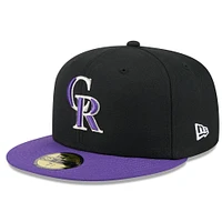Men's New Era  Black Colorado Rockies 2025 Jackie Robinson Day 59FIFTY Fitted Hat