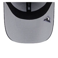 Men's New Era Black Colorado Rockies 2025 MLB Clubhouse 39THIRTY Flex Hat