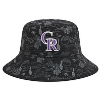 Men's New Era  Black Colorado Rockies 2025 Spring Training All Over Print Bucket Hat