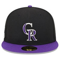 Casquette ajustée 59FIFTY Big League Chew Team des Colorado Rockies New Era pour hommes, noire