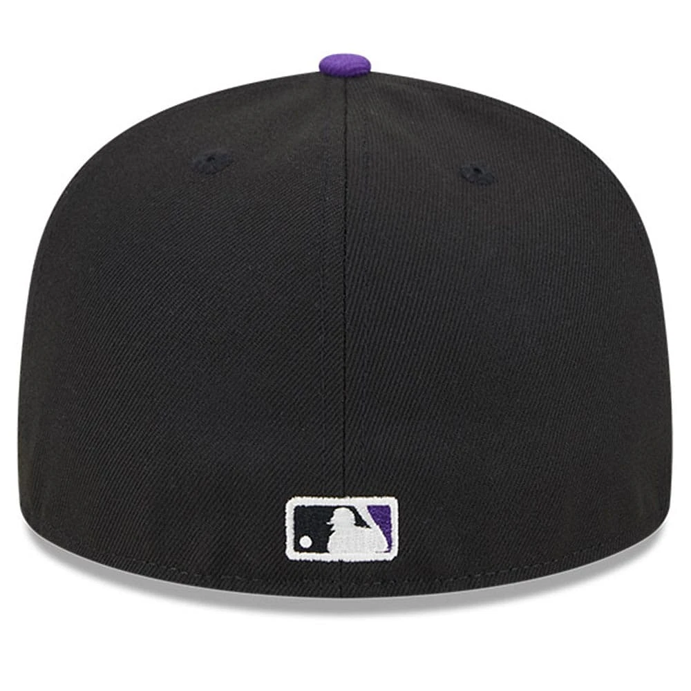 Casquette ajustée 59FIFTY Big League Chew Team des Colorado Rockies New Era pour hommes, noire