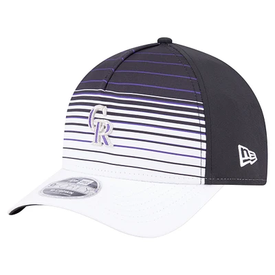 Men's New Era  Black Colorado Rockies Gradient 9FORTY M-Crown Adjustable Hat