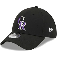 Casquette Flex 39THIRTY avec logo Colorado Rockies New Era pour homme, noire