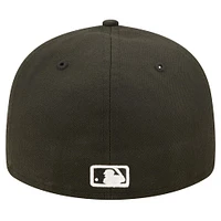 Casquette ajustée 59FIFTY à profil bas des Colorado Rockies New Era pour hommes, noire